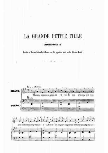 Téléchargez la partition de La grande petite fille en PDF